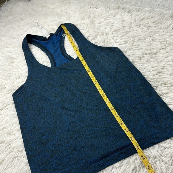Lululemon Swiftly Tech Tank Heathered Black Blue *Race Length* - Picture 3 of 7